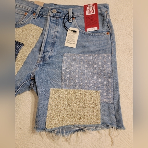 NWT Levi's 501 '93 Patchwork Men's Jean Shorts - Picture 3 of 7
